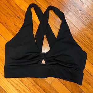 Black Women's  Cross-Back Bra